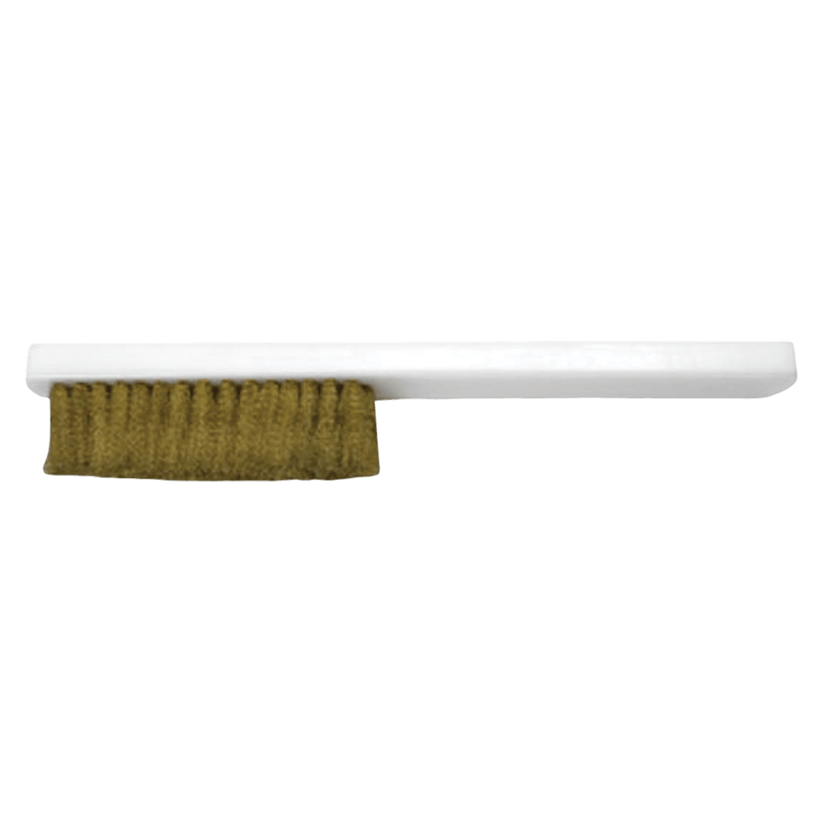 Grobet Scratch Brush, Brass Bristles, Plastic Handle, 7-1/4" Overall Length, Each