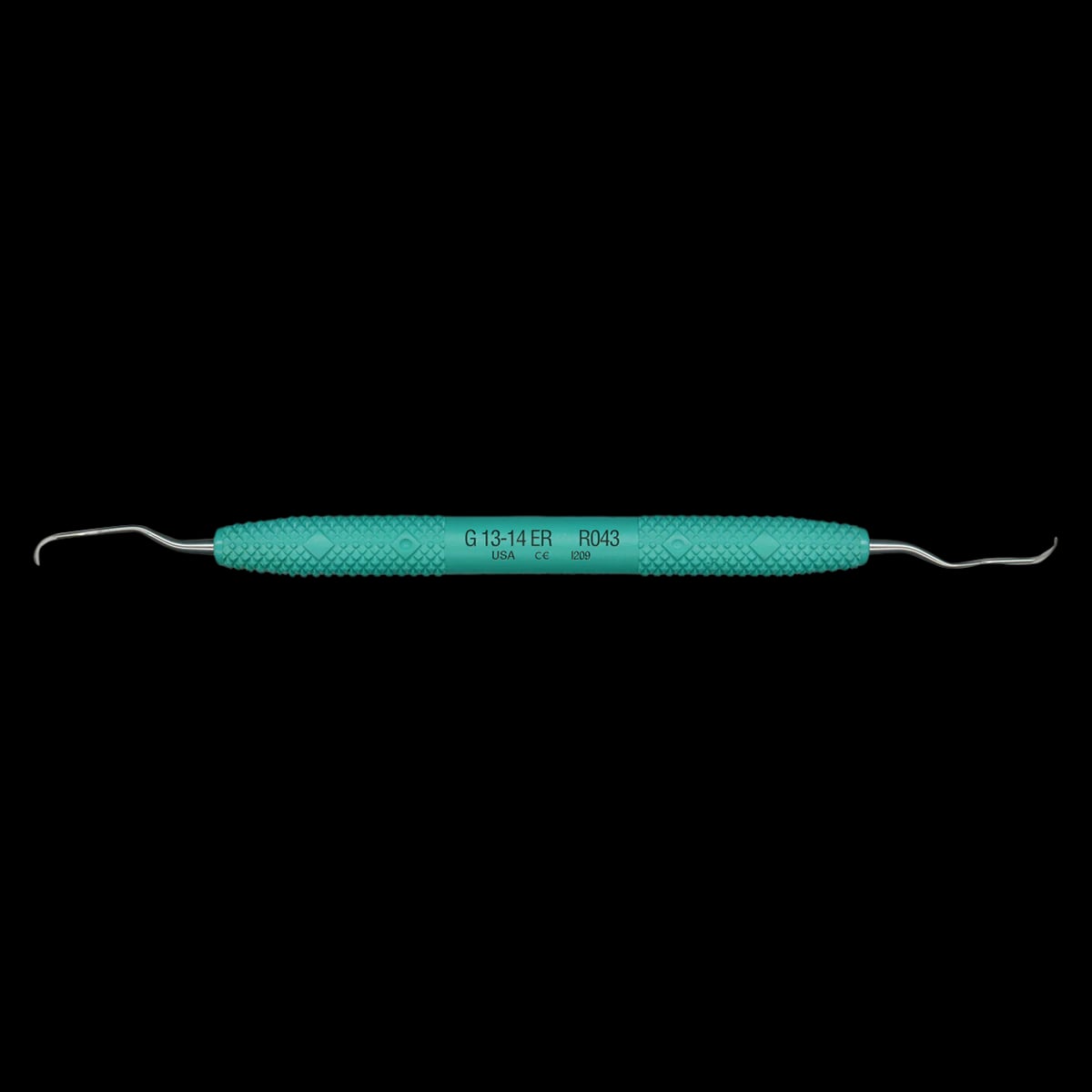 PDT Cruise Gracey 13/14 Extended Reach Curette, Double End, Green Resin Handle, R043