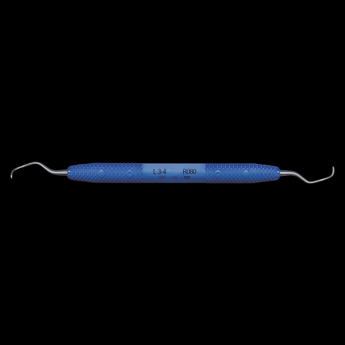 PDT Cruise Langer 3/4 Universal Curette, Double-Ended, Nautical Blue Resin Handle, 6.5", R080