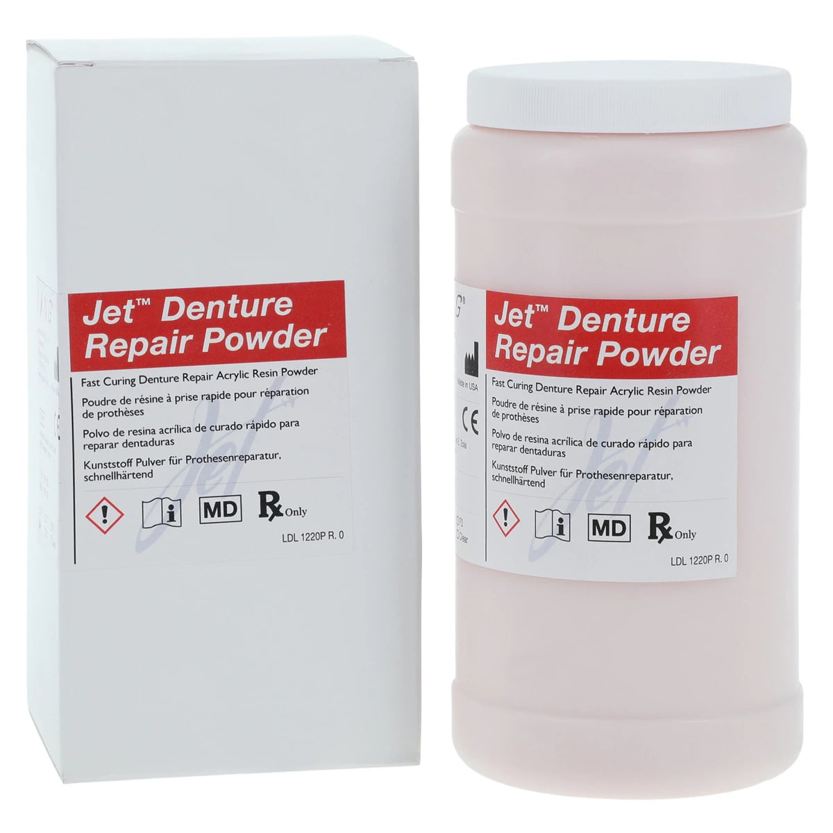 Jet Denture Repair Powder P1 Pink, 454g, 1/Bottle