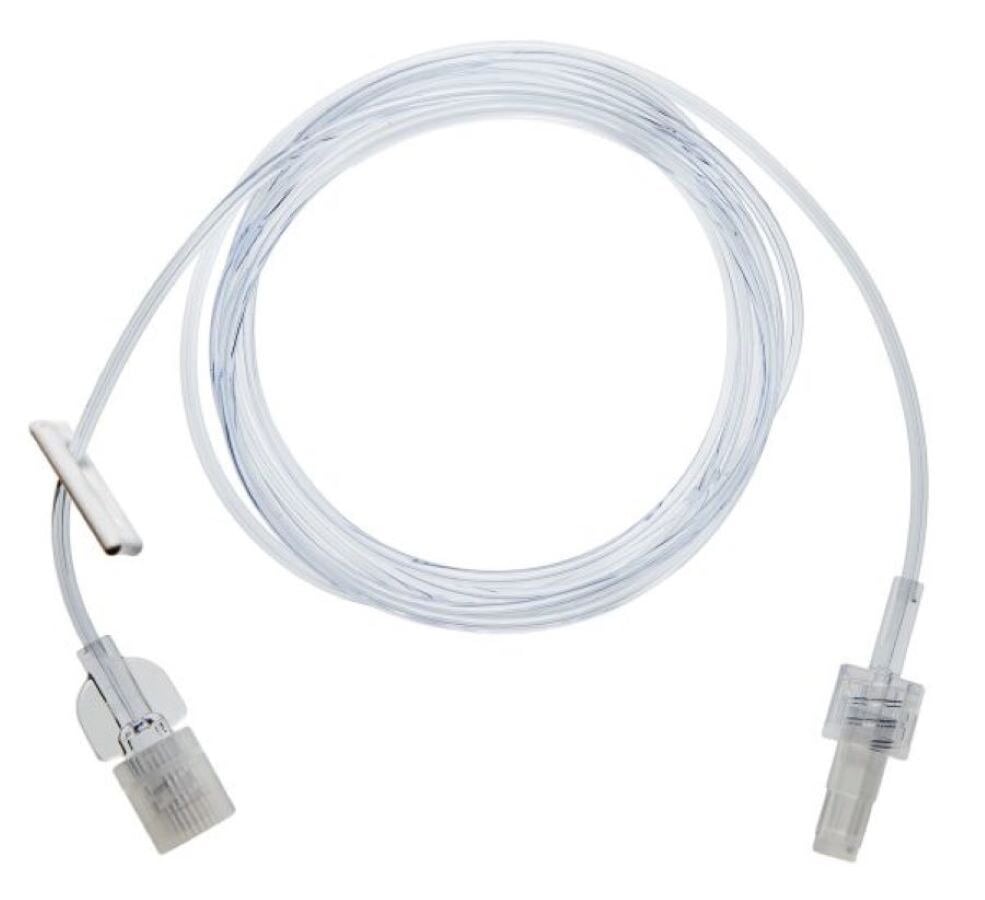 Codan IV Extension Set, Microbore, 60" (152 cm), Priming Volume 0.35 mL, Female Luer Lock Adapter, Slide Clamp/FlowStop Cap, Case