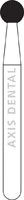 NTI Diamond Bur, FG, Round, # M801, 2.1 mm, Medium Grit, Gray, 5/Pk, M801-021