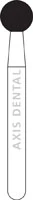 NTI Diamond Bur FG Medium Round #801-029 (M801-029), 2.9 mm Head Diameter, 5/Pack