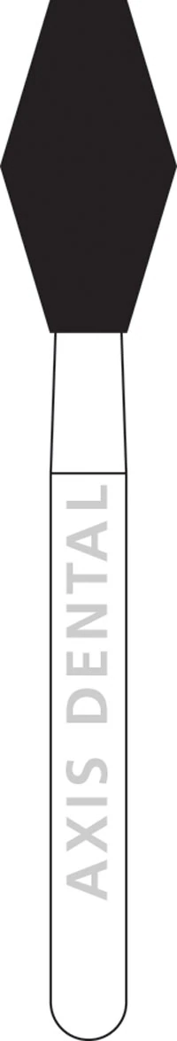 NTI Diamond Bur FG Medium Grit Barrel Shape, 3.7 mm Diameter x 7.0 mm Length, Gray Ring, 5/Pack, M811-037