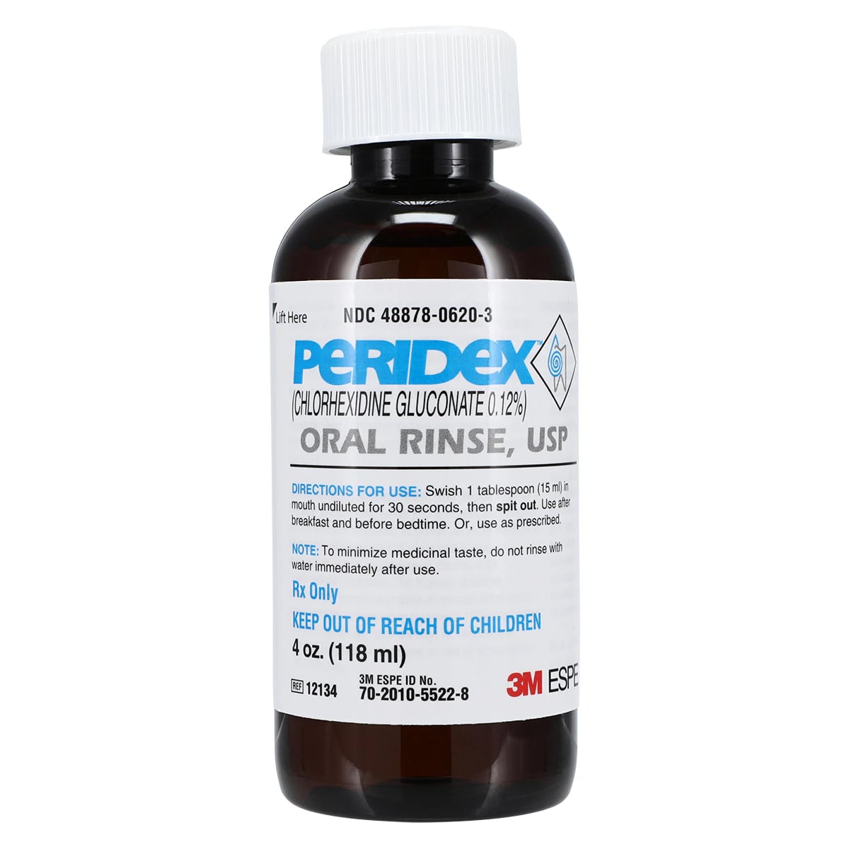 3M™ Peridex™ Chlorhexidine Gluconate 0.12% Oral Rinse, 4 oz Bottle, Mint, 1/Bx, 12134