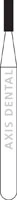 NTI Diamond Bur FG Medium Flat End Cylinder #835-009 (M835-009), 0.9 mm Diameter, 3.0 mm Length, 5/Pack