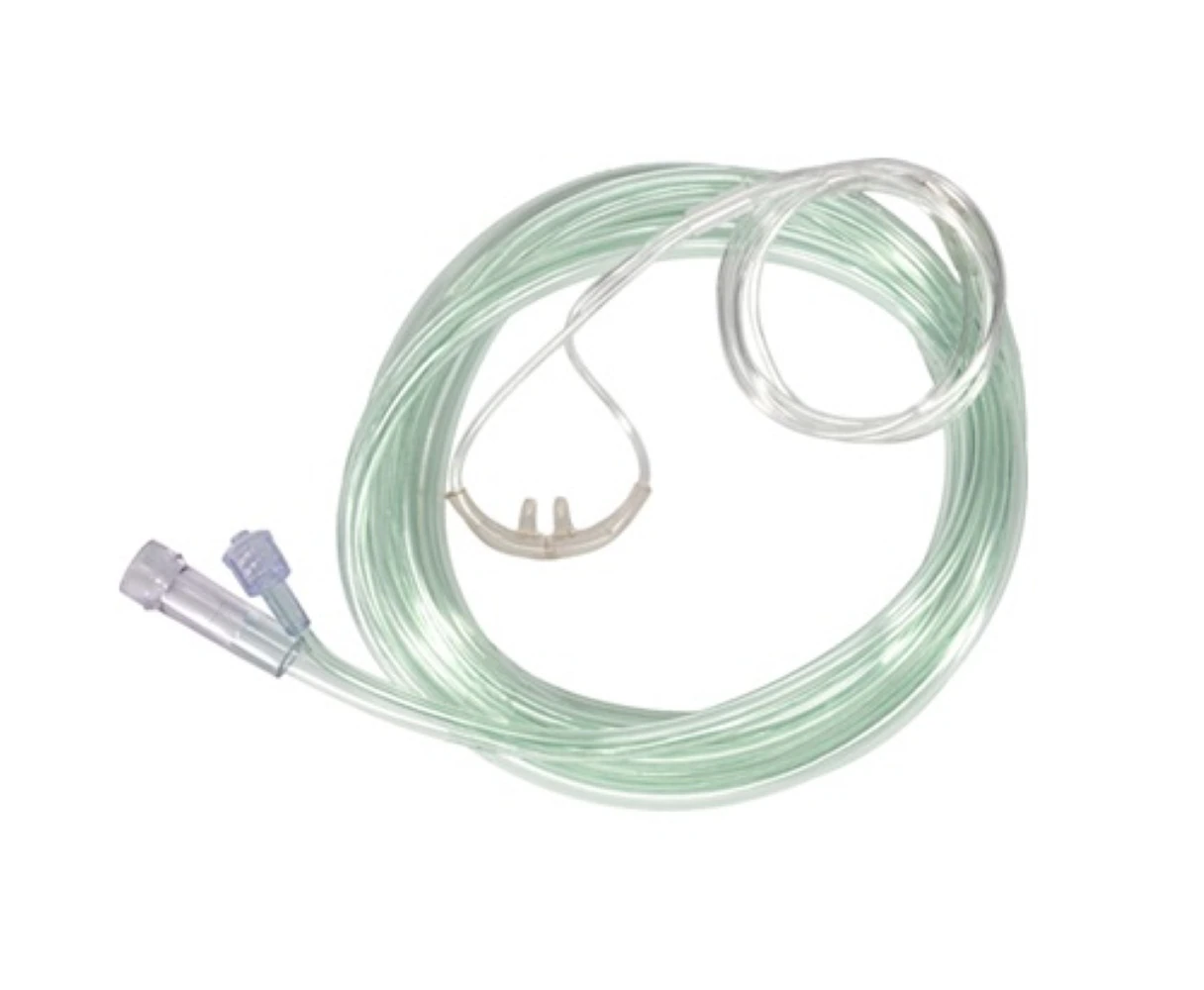 SunMed Cannula Nasal Male Luer-Lok, CO2/O2 Adult, Clear, 7' O2 Tubing, 7' CO2 Tubing, Non-Sterile, Reusable, 25/Case