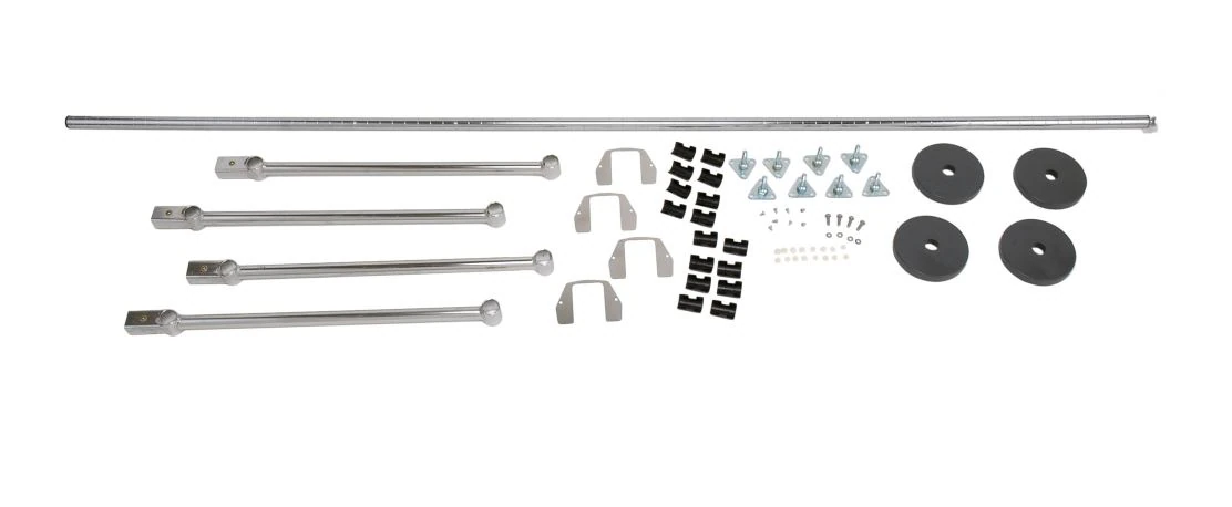 Metro Super Erecta End Kit 24" for Top Track, Chrome (Intermetro Industries)