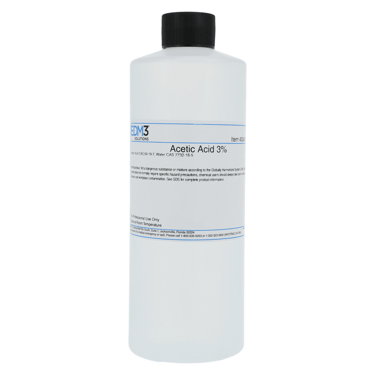Acetic Acid 3% Reagent, 16 oz Bottle, 01KEZKNQDBVGVVWYW3AA6EKH0A