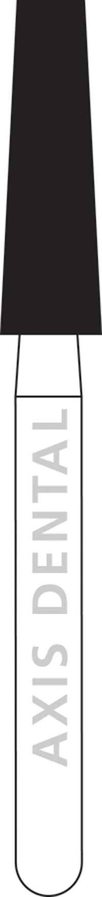 NTI HP Diamond Bur, Medium Grit, Flat End Taper, #847-025 (M847-025HP), 2.5 mm Diameter, 8.0 mm Length, 1 Each
