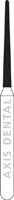 NTI FG Diamond Bur, Medium Grit, Round End Taper, #850-010 (M850-010), Friction Grip, 1.0 mm Diameter, 10.0 mm Length, 5/Pack
