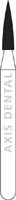 NTI FG Diamond Bur, Medium Grit, Flame Shape, #860-012 (M860-012), 1.2 mm Diameter, 5.0 mm Length, Friction Grip, 5/Pack