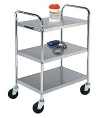 Lakeside Utility Cart, 3-Shelf, Chrome