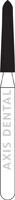 NTI Diamond Bur FG Medium Curettage, Cone Bevel End, 1.6 mm Diameter, 8.0 mm Length, #878K-016 (M878K-016), 5/Pack