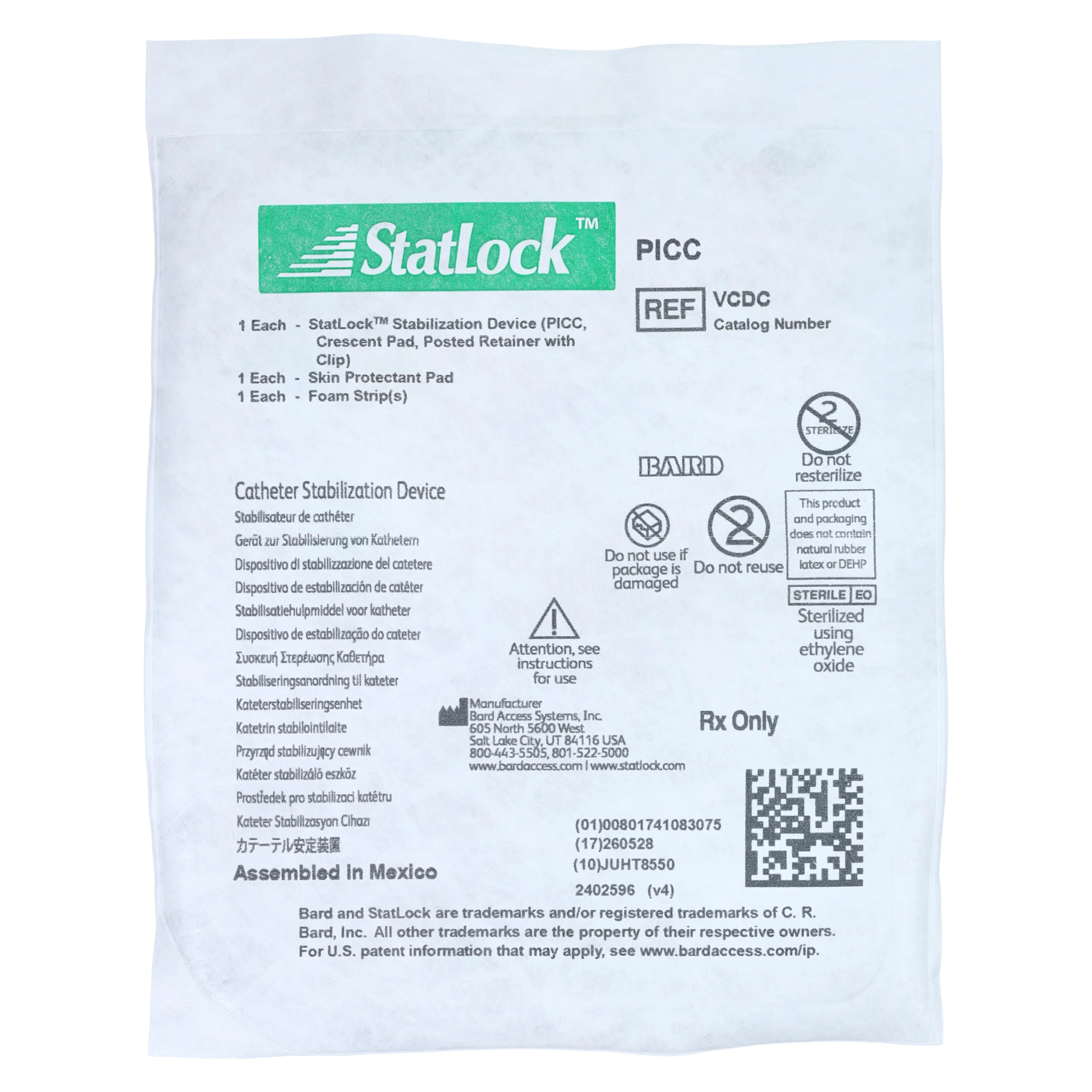 StatLock PICC Plus Stabilization Device, 50/Package