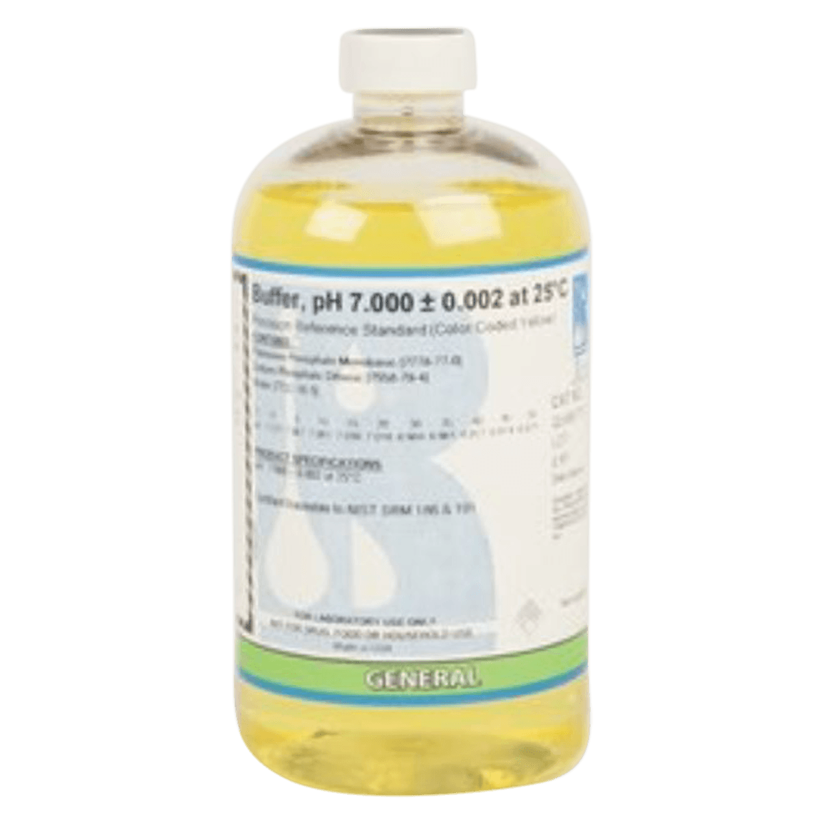 Ricca Chemical Reference Buffer Solution, pH 7.00, Yellow, 16 oz Bottle