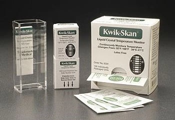 Kwik-Skan Oval Temperature Monitor Strip Thermometer, 100/Box