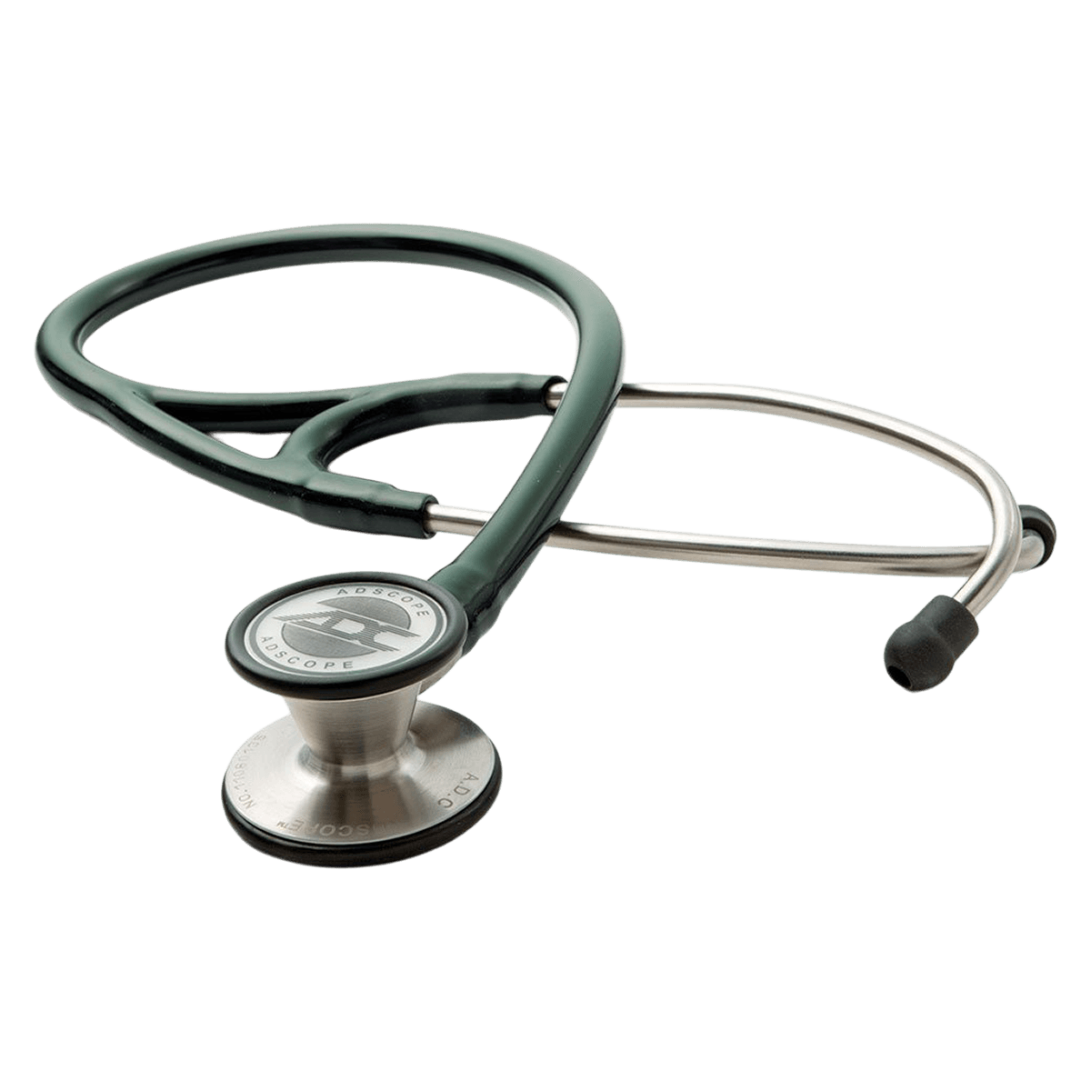 ADC Adscope 601 Cardiology Stethoscope, Dark Green PVC Tubing, 601-1020