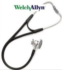 Welch Allyn Harvey DLX Cardiology Stethoscope, Pediatric, Black