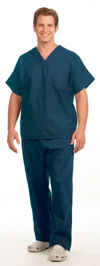 Fashion Seal Healthcare® Unisex Fashion Scrub Pants, 65/35 Fashion Poplin®, Caribbean Blue, Small, Drawstring, 1 Pocket, 78826