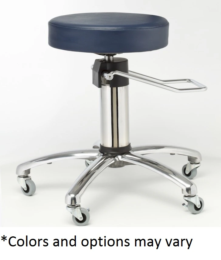 Brandt Industries Surgeon Stool, Hands-Free Pneumatic, Black