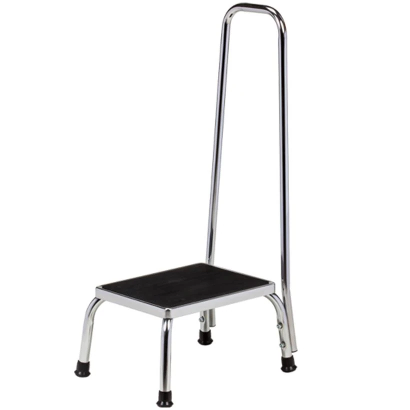 Clinton Industries Footstool with Handle, Step Stool, Chrome 4-Leg, 01KT8PD51G4FZF9RN5CX0D59DJ