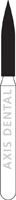 NTI FG Diamond Bur, Super Fine, Flame Shape, #862-014 (SF862-014), Friction Grip, 1.4 mm Diameter, 8.0 mm Length, 5/Pkg