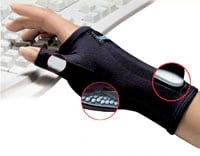 IMAK Smart Glove with Thumb Support, Size Large, Ergobeads, Brownmed