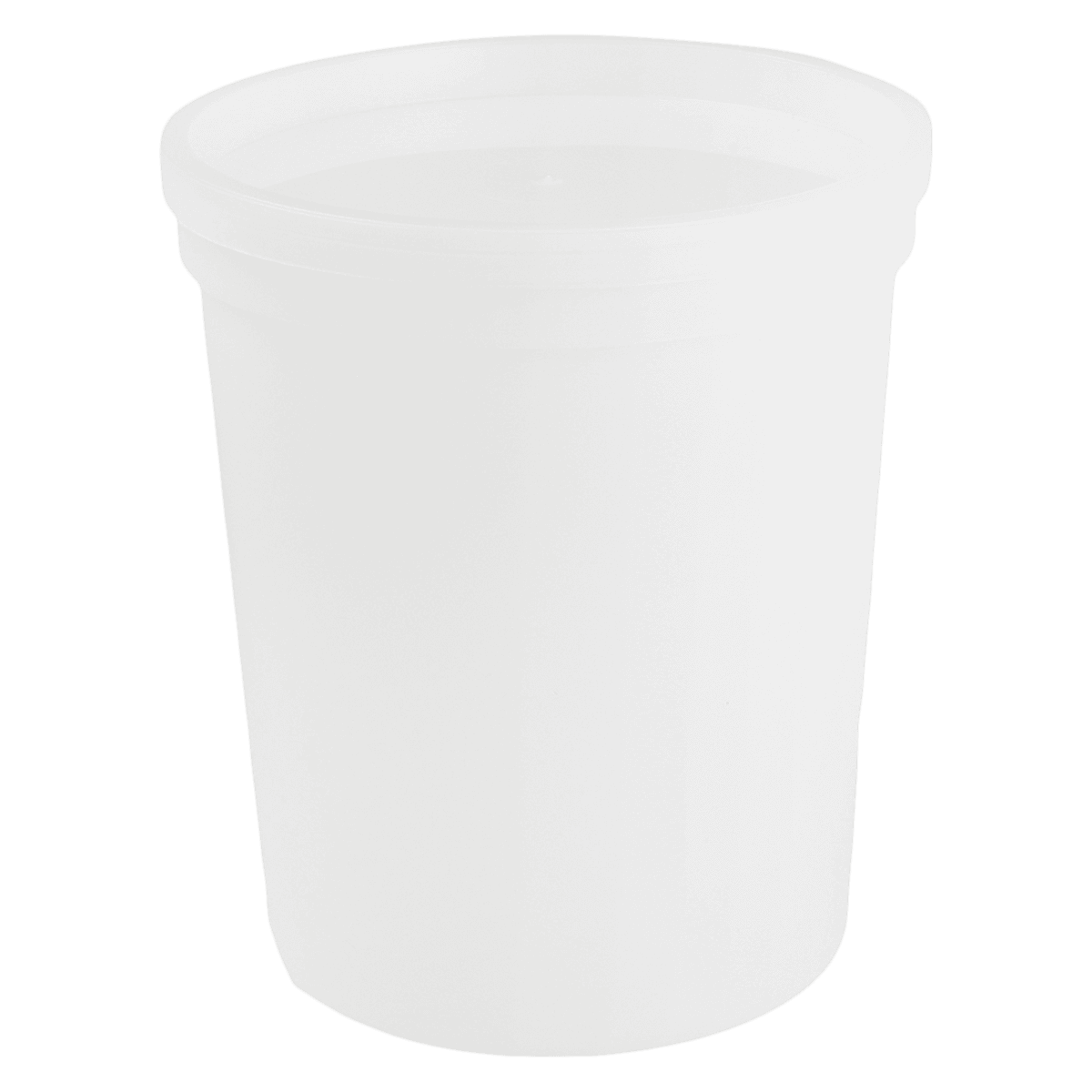 Medegen Laboratory Cup with Lid, 32 oz, Translucent, Snap Cap, 100/Case