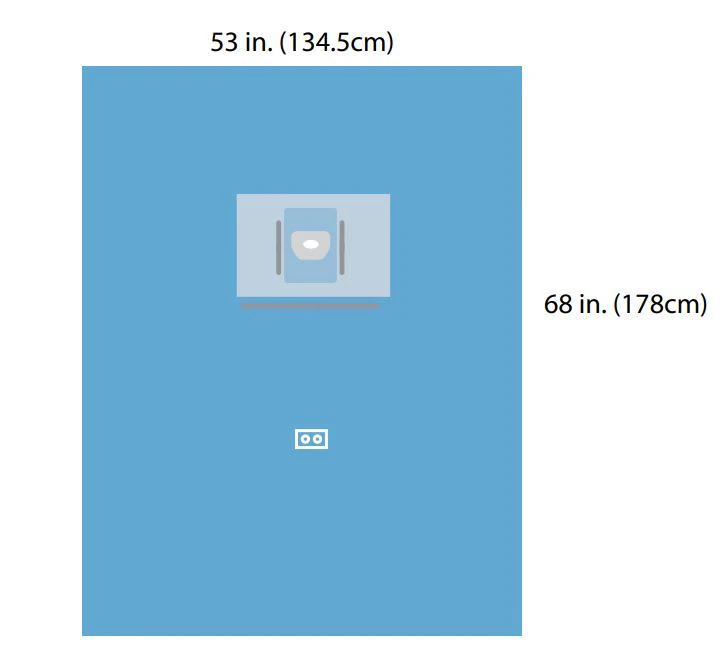 Cardinal Health Convertors Eyescape Sterile Ophthalmic Drape, 48" x 68", 2-1/2" Fenestrated