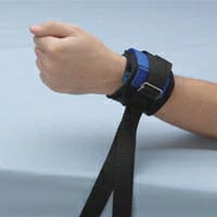 Posey Twice As Tough Non-Locking Wrist Restraint Cuff, Neoprene, Hook & Loop with D-Ring, Pair
