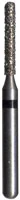 Midwest Multi-Use Diamond Bur FGSS, KS1 Cylinder Round End, Super Coarse, Black Ring, 1.2 mm Diameter, 7.2 mm Length, 5/Pkg