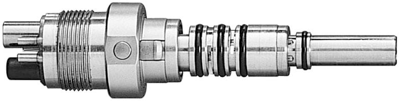 Midwest Coupler 6-Pin for Stylus & XGT High-Speed Handpieces, Fiber Optic, Stainless Steel, 790246