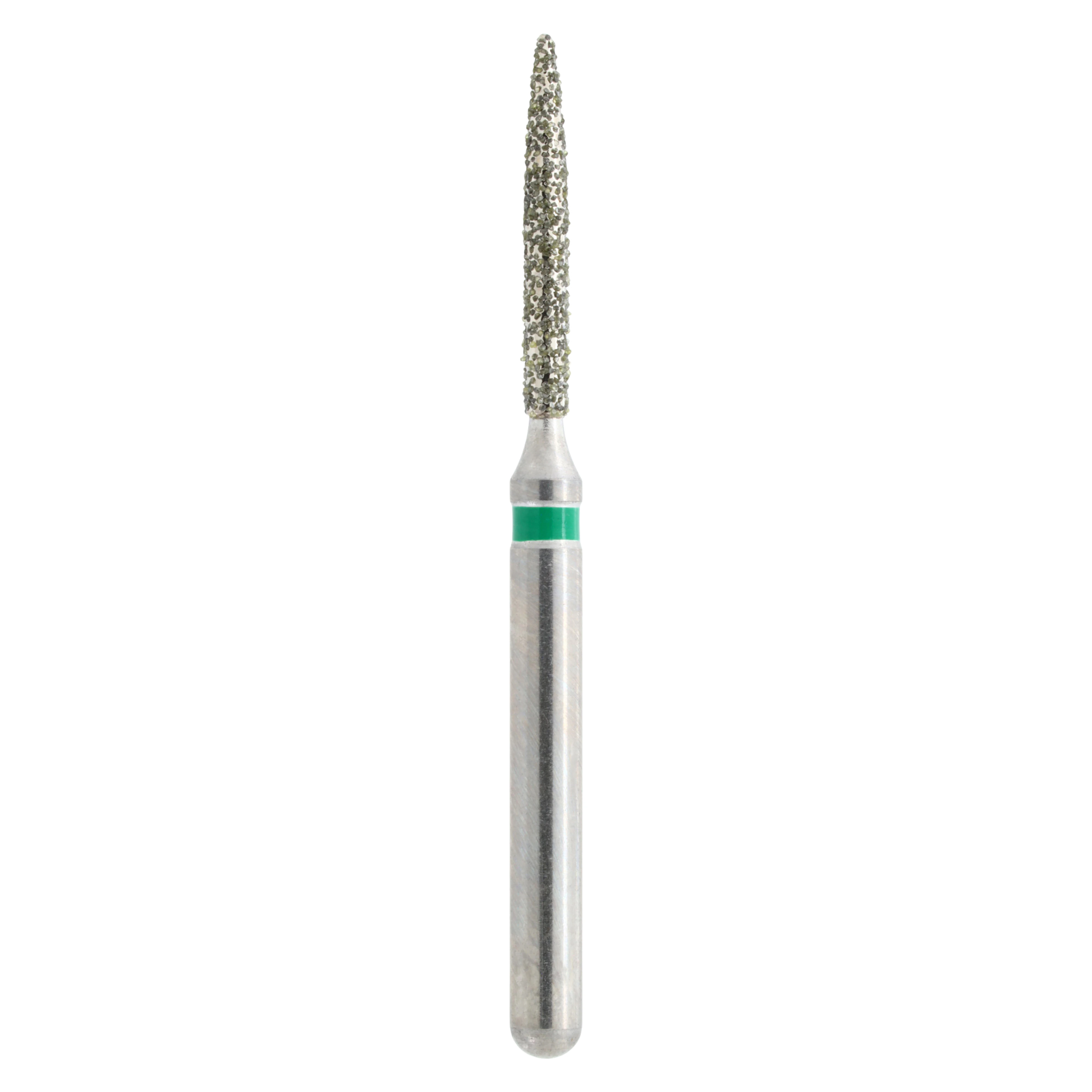 Midwest Once Single Use Diamond Bur – FG, Coarse, Flame, #862/010, 1.0 mm Diameter, 8.0 mm Length, 25/Pkg, 1862010C
