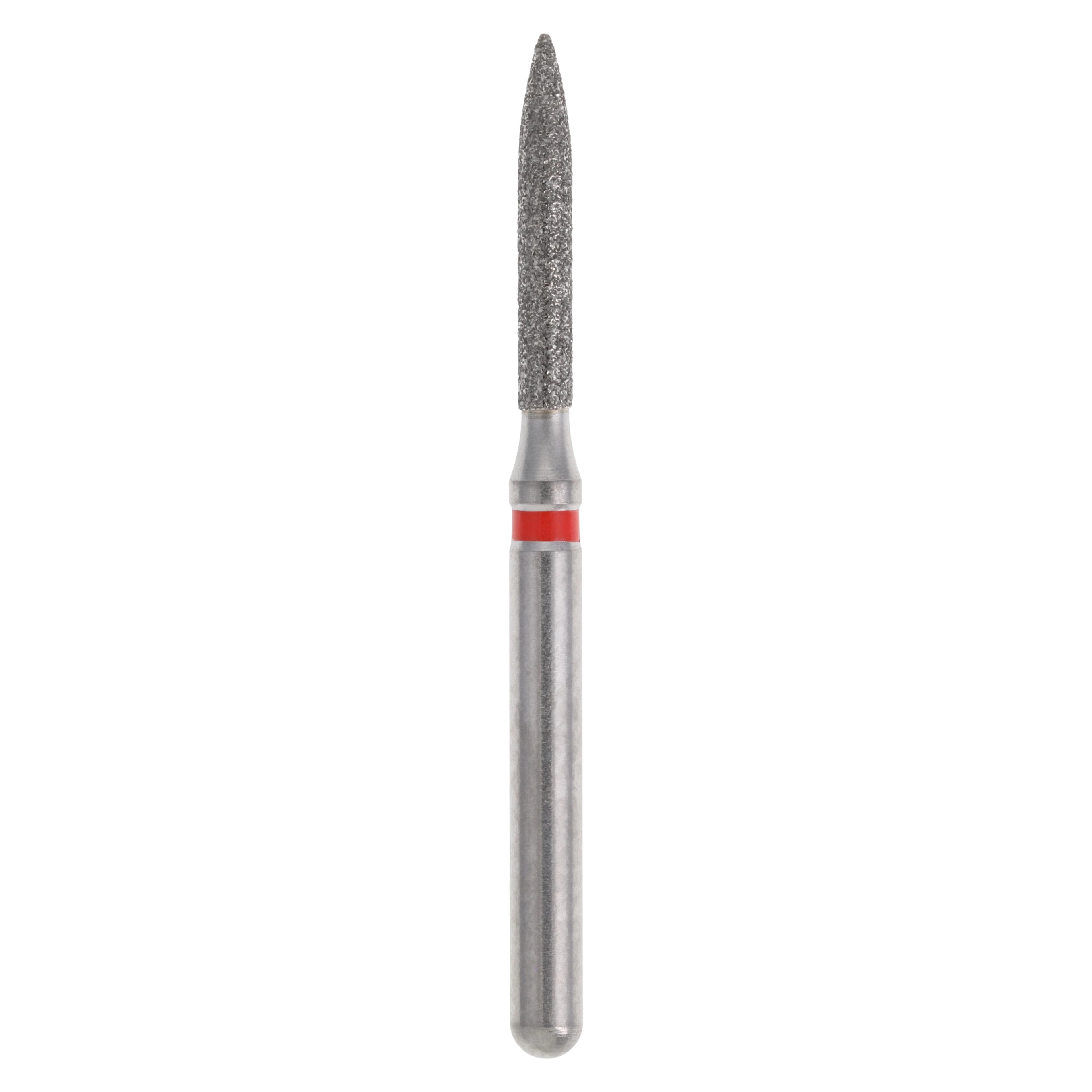 Midwest Once Single Use Diamond Bur – FG, Fine, Flame, #862, 1.2 mm Diameter, 8.0 mm Length, 25/Pkg, 1862012F