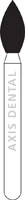 NTI Diamond Bur, Ultra Fine Grit, Pointed Football, Friction Grip, #368-023 (UF368-023), 2.3 mm Diameter, 5.0 mm Length, 5/Pack