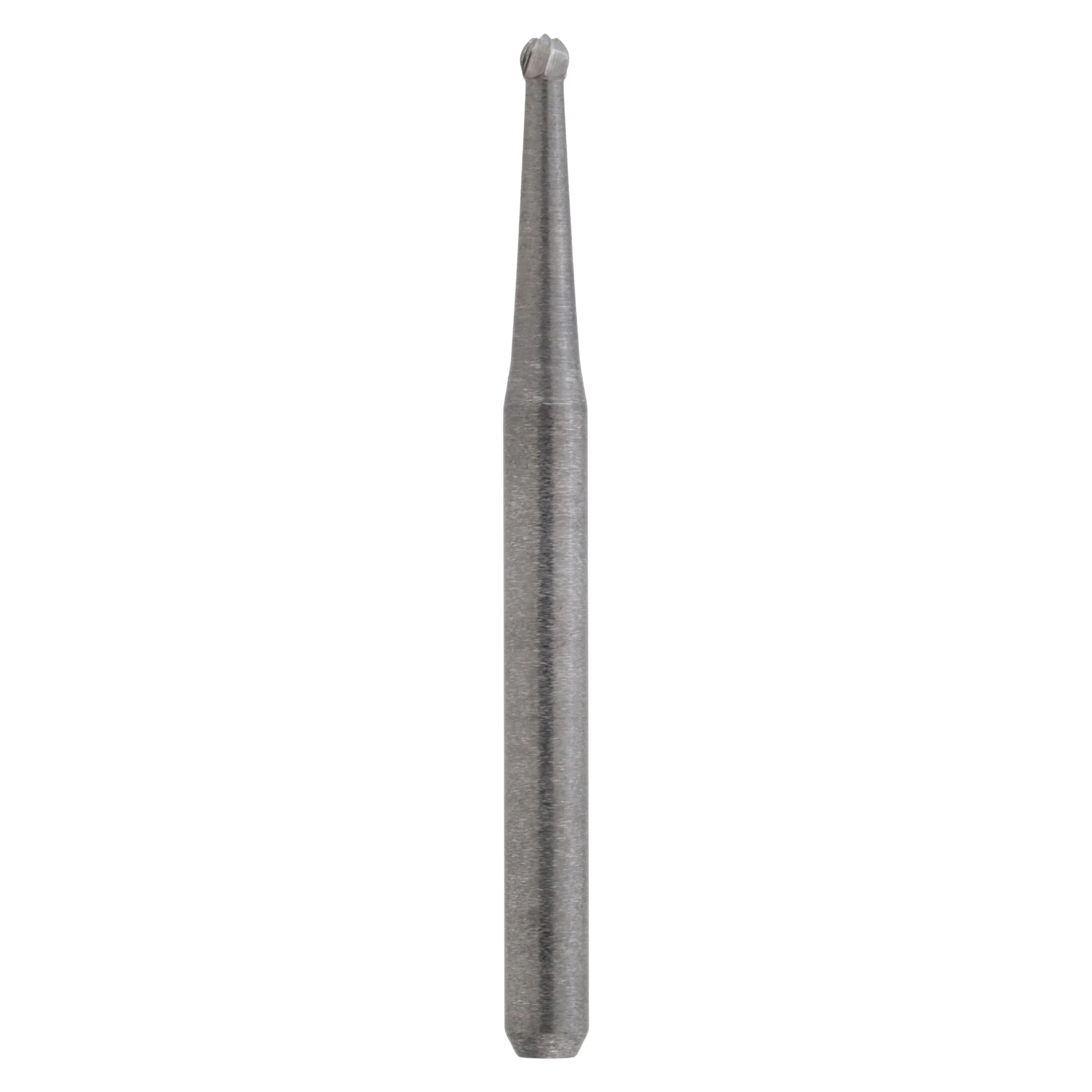 Midwest Once Sterile Operative Carbide Bur, Round #2, Friction Grip, 1.0 mm Head Diameter, 25/Pkg, 314204