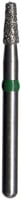Midwest Diamond Bur FG 845KR-018F, Fine Grit, Taper Flat Modified End, Friction Grip, 1.8 mm Diameter, 4.0 mm Length, 5/Pk