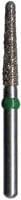 Midwest® Multi-Use Diamond Bur FG #856L-018SC, Super Coarse, Taper Long Round End, 1.8 mm Diameter, 9.0 mm Length, Friction Grip, 5/Pkg