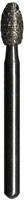 Midwest Multi-Use Diamond Bur FG 379-014F, Fine Grit, Esthetic Trimming Egg Shape, 1.4 mm Diameter, 3.0 mm Length, Friction Grip, 5/Pk