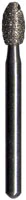 Midwest® Multi-Use Diamond FG #379/023, Coarse Grit, Esthetic Trimming Egg (Football) Shape, Friction Grip, 2.3 mm Diameter, 4.3 mm Length, 5/Pkg, 471428
