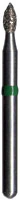 Midwest® #368/023 Ultra Fine Multi-Use Diamond Football FG Bur, Friction Grip, 2.3 mm Diameter, 5.2 mm Length, 5/Pkg