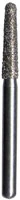 Midwest® #856/014 Super Coarse Multi-Use Diamond Bur, Taper Round End, Friction Grip Short Shank, 1.4 mm Diameter, 8.0 mm Length, Black Ring, 5/Pkg