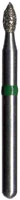 Midwest® Multi-Use Diamond Bur FG #368-023M, Medium Grit, Football Shape, 2.3 mm Diameter, 5.2 mm Length, 5/Pkg
