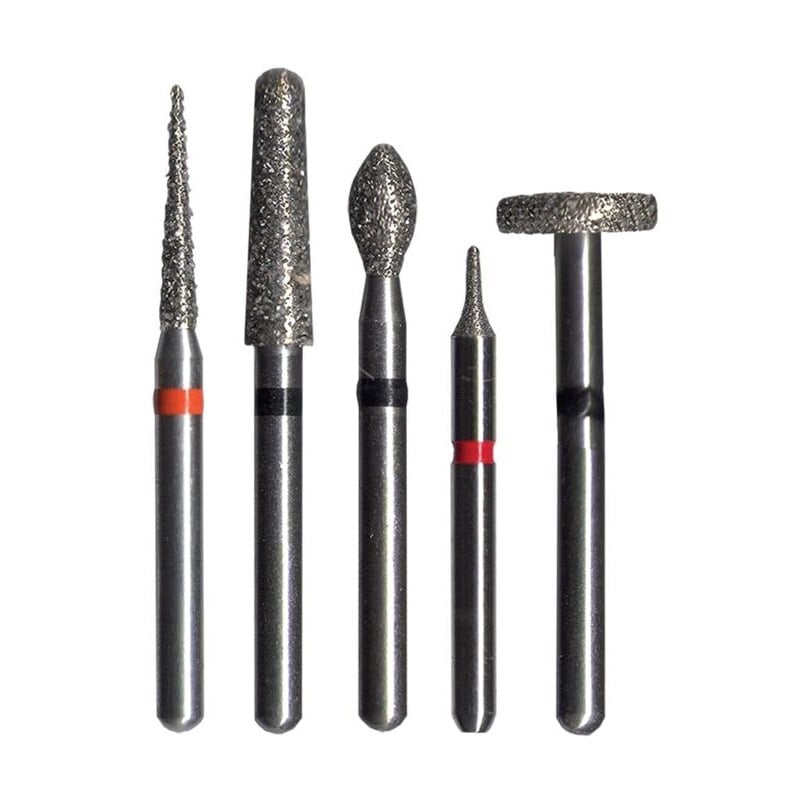 Midwest Multi-Use Diamond Bur FG 368-016F, Fine Grit, Football Shape, 1.6 mm Diameter, 3.3 mm Length, Friction Grip, 5/Pk
