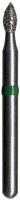 Midwest Multi-Use Diamond Bur FG #368-023SC, Super Coarse, Football Shape, 2.3 mm Diameter, 5.2 mm Length, 5/Pkg
