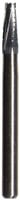 Midwest Operative Carbide Bur #700, FG, Tapered Fissure, Flat End, Crosscut, 6 Flutes, 1.0 mm Diameter, 3.7 mm Length, 100/Bag, 386232