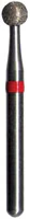 Midwest Multi-Use Diamond Bur FG #801-010M, Medium Grit, Round, 1.0 mm Diameter, 1.0 mm Length, Friction Grip, 5/Pkg
