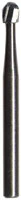 Midwest Operative Carbide Bur #4, Round, Friction Grip, Short Shank, 1.4 mm, 100/Bag, 386405