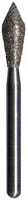 Midwest Multi-Use Diamond Bur FG #899-021M, Medium Grit, Football Shape, 2.1 mm Diameter, 6.5 mm Length, Friction Grip, 5/Pkg